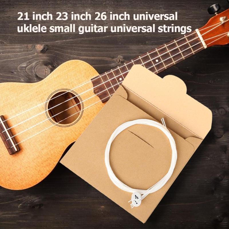 Hållbara strängar multifunktions bärbar 4x nylon ukulele strängersättningsdel för 21 23 26 tums stränginstrument