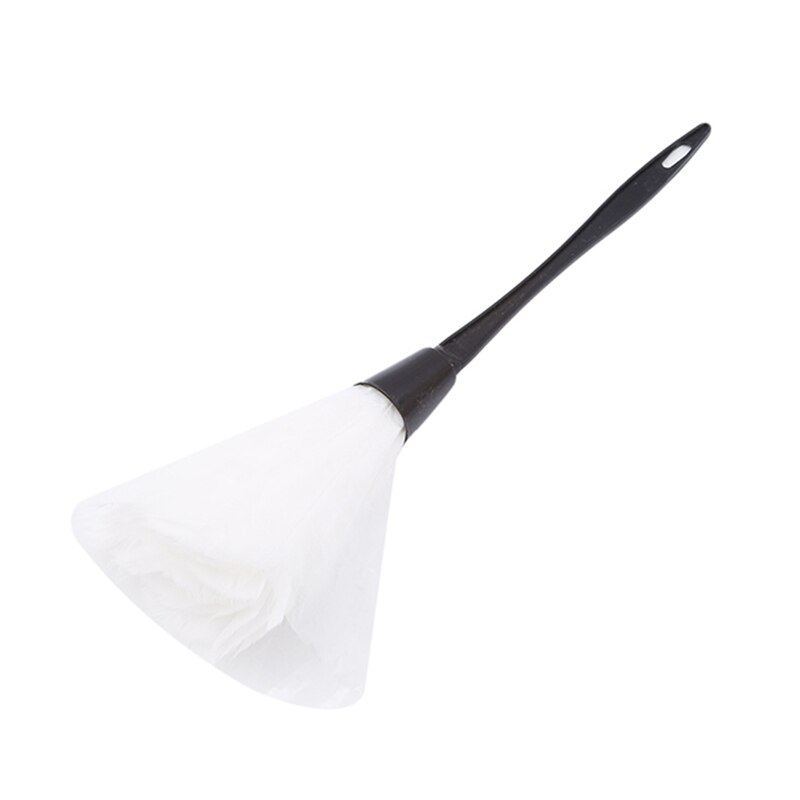 Multicolor Feather Duster Anti Static Dust Brush Black Plastic Handle Dusters For Computer Window Home Cleaning Tools: White