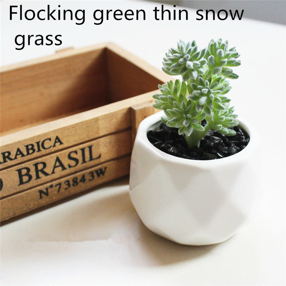 1 Pcs Mini Artificial Succulent Plants For Home Decoration Green Plastic Faux Cactus Succulents Simulation For DIY Arrangements