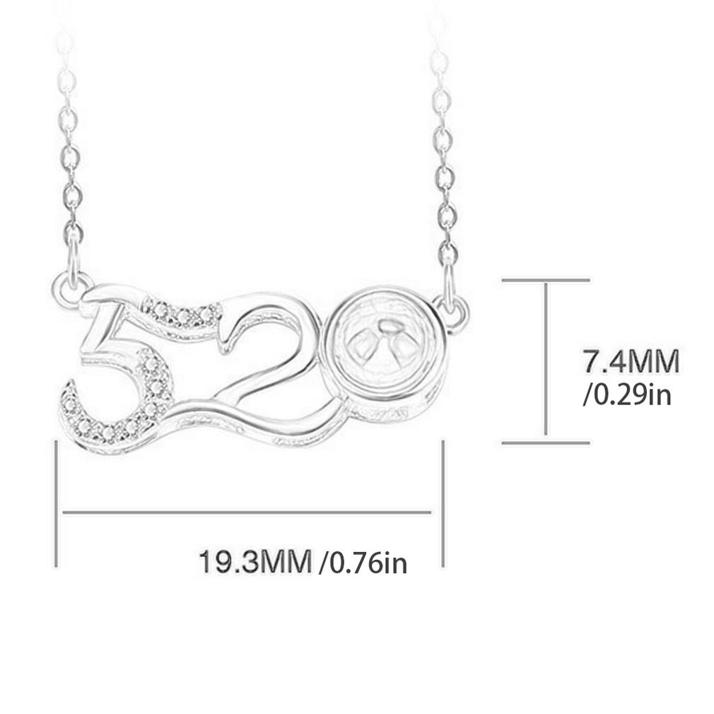 Romantische 100 Talen Hanger Ketting I love u progettectie 520 Liefde Geheugen Bruiloft Ketting Mode-sieraden