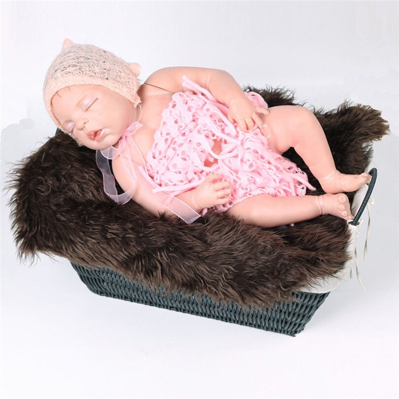 0-6 monate Neugeborenen Fotografie Requisiten unisex solide Mikrofaser Faux Pelz Baby Foto requisiten Weiche Decke Baby fotoshoot a40