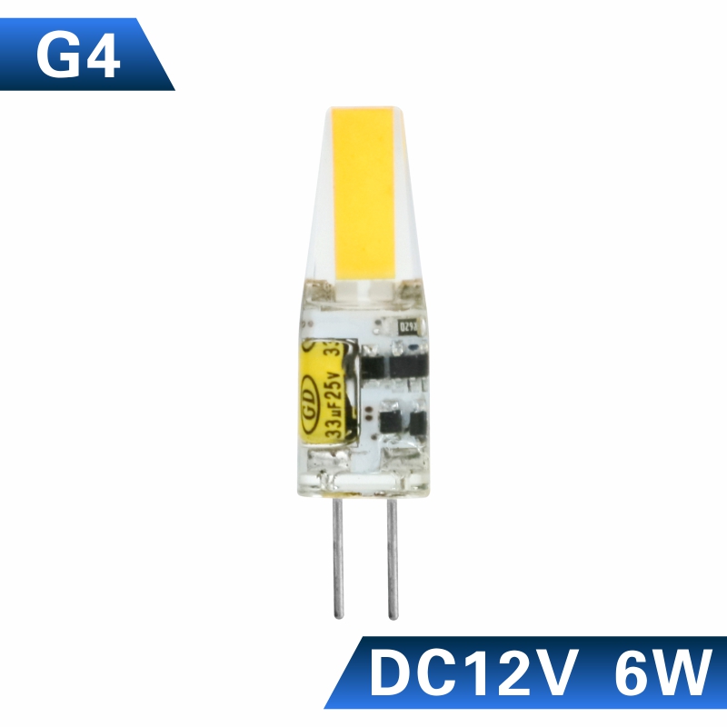 LARZI LED G4 G9 E14 ampoule ca/cc gradation 12V 220V 3W 6W 9W COB SMD LED lumières d'éclairage remplacer halogène projecteur lustre: G4 6W 12V / Cold white