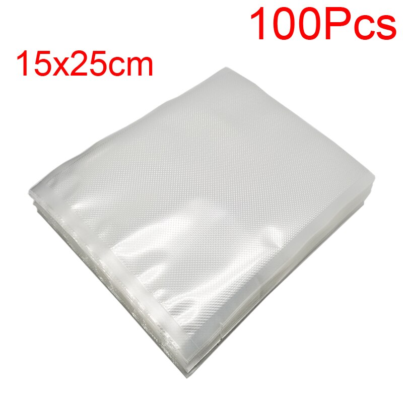 Vacuum Sealer Bags for Food Saver Sealing Machine Plastic Storage Vacuum Bag Kitchen Packer Vacum Bag Dropshippin: 15x25cm 100Pcs