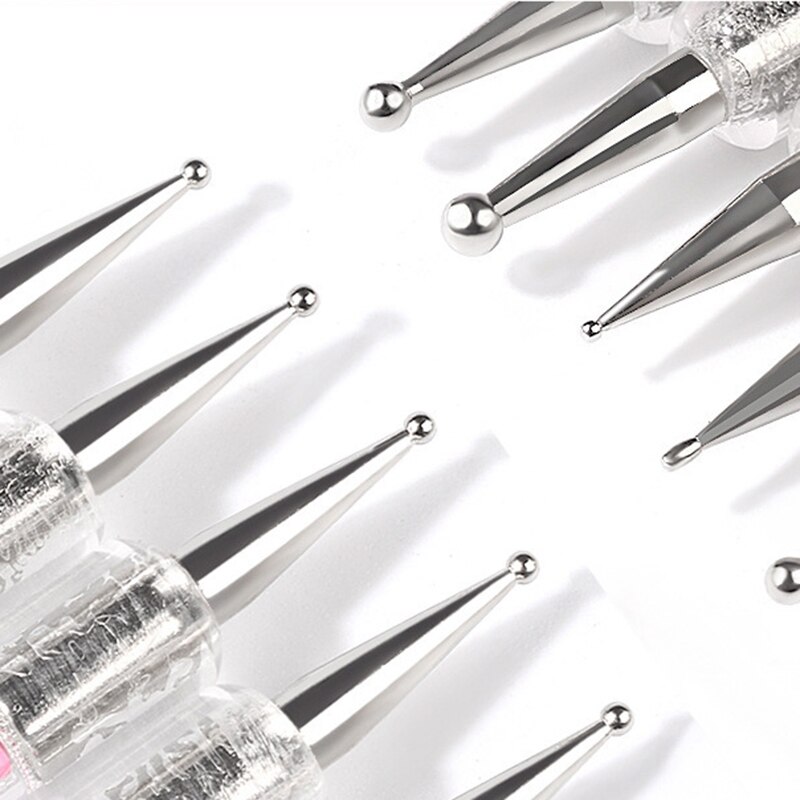 5 Pc Point Pen 2 Way Dotting Pen Tool Nail Art Tip Dot Paint Manicure Kit