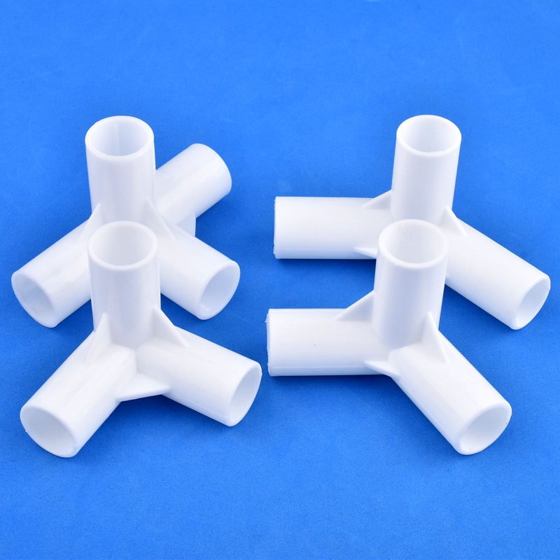 2/5/10Pcs 16mm White Straight Tee Elbow Connector 90 120 135 Degree Three-Dimensional 3-way 4-way Joint DIY Tent Fixed Fittings