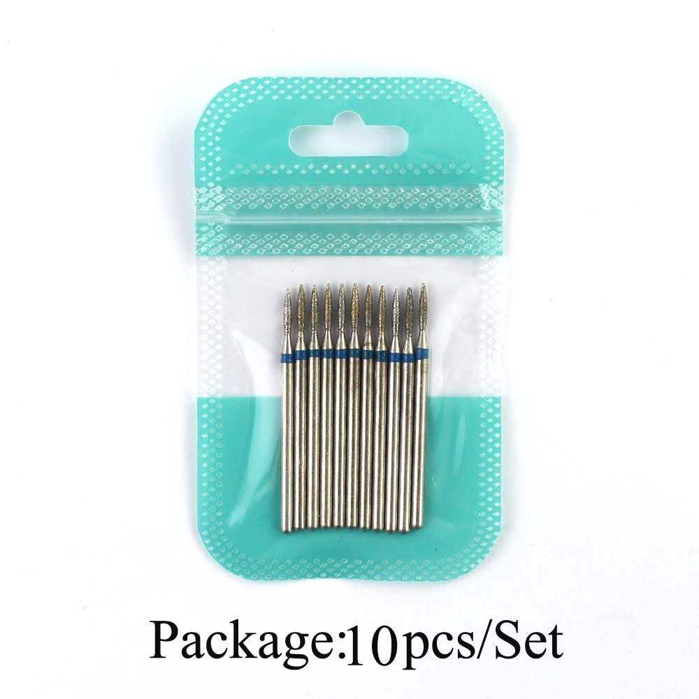 Juego de brocas de diamante para manicura, broca para uñas, Arco Iris, 10 Uds.: 10pcs-H3