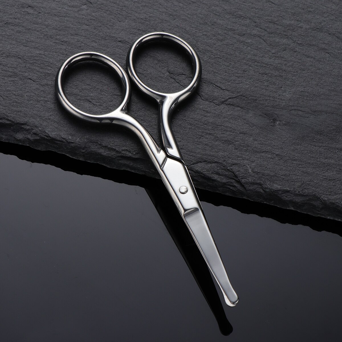 Makeup Scissor Eyebrow Eyelashes Nose Hair Scissor round Trimming Tweezers Stainless Steel Small Clipper Eyebrow Trimer A4