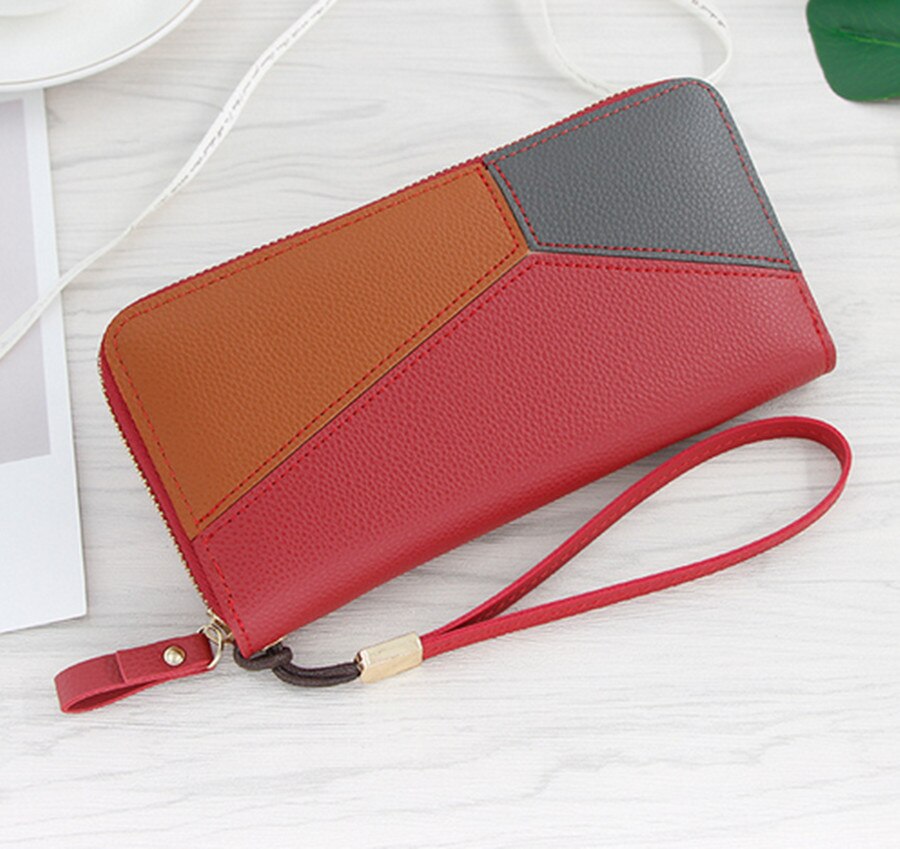 3 Color Tassel Chain Wallet Clutch Bag Lady S Outdoor Trend Solid Color Tassel Leather Card Wallet: Silver