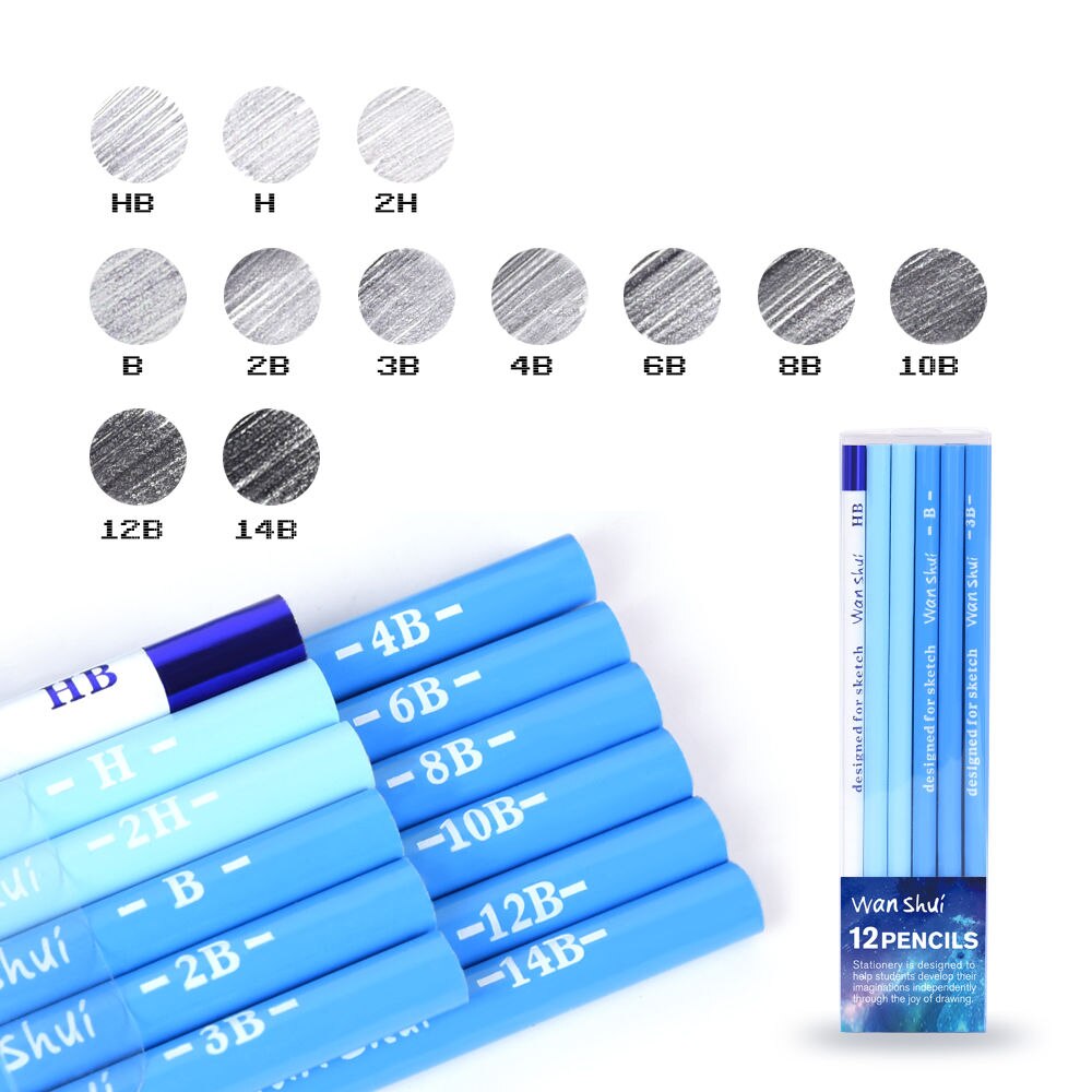 36Pcs Professionele Schets Potlood Set Professionele Schetsen Tekening Kit Hout Potlood Potlood Zakken Voor School Studenten Art Supplies