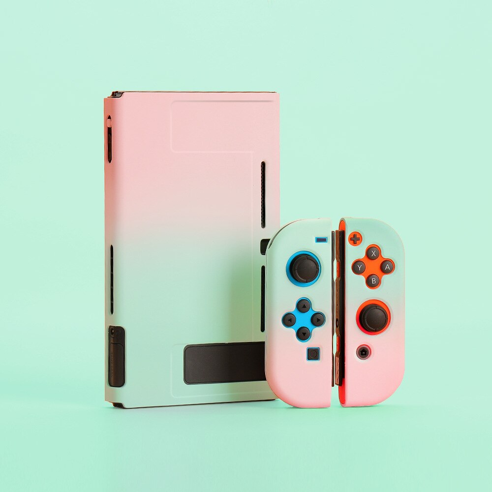 Voor Nintendo Switch Gevallen Console Beschermende Hard Case Shell Voor Nintendos Schakelaar Kleurrijke Voor Nintendo Switch Accessoires: Pink-green gradient