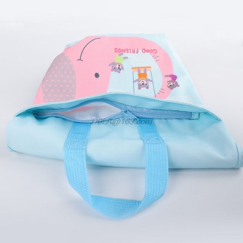 Doppel Schicht Infant Windeln Lagerung Tasche Cartoon Gedruckt Wasserdichte Tragbare Mehrweg Windeln Organizer