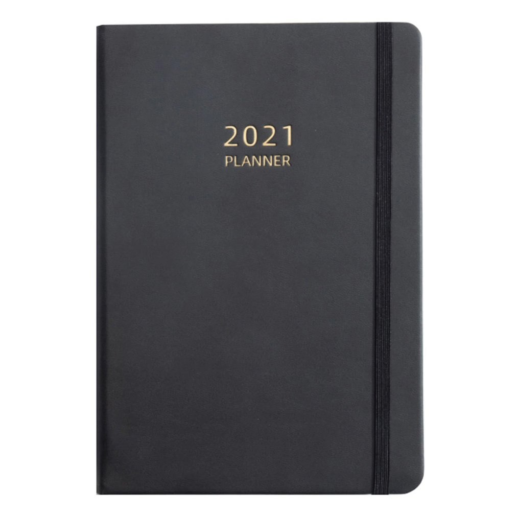 Black Schedule Notepad Inside Page A5 Efficiency Manual Planning Notebooks Planner Organizer Monthly Yearly Planner
