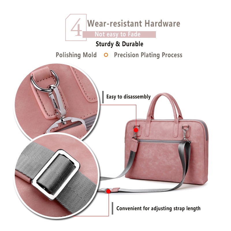 Urgrico PU Leather Laptop bag for women 14 15.6 17.3inch for macbook air 13 inch casual portable waterproof Notebook bag