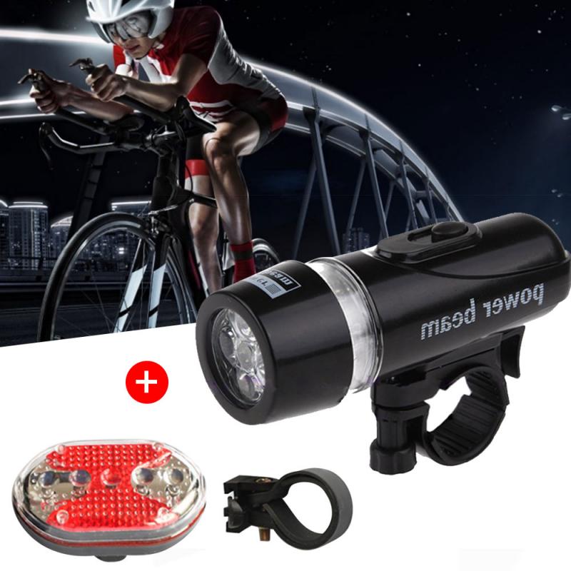 Fahrrad Licht Oval Rücklicht Bausatz Wasserdicht 5 LED Fahrrad Scheinwerfer Vorne Taschenlampe LED Rücklicht Hinten Licht