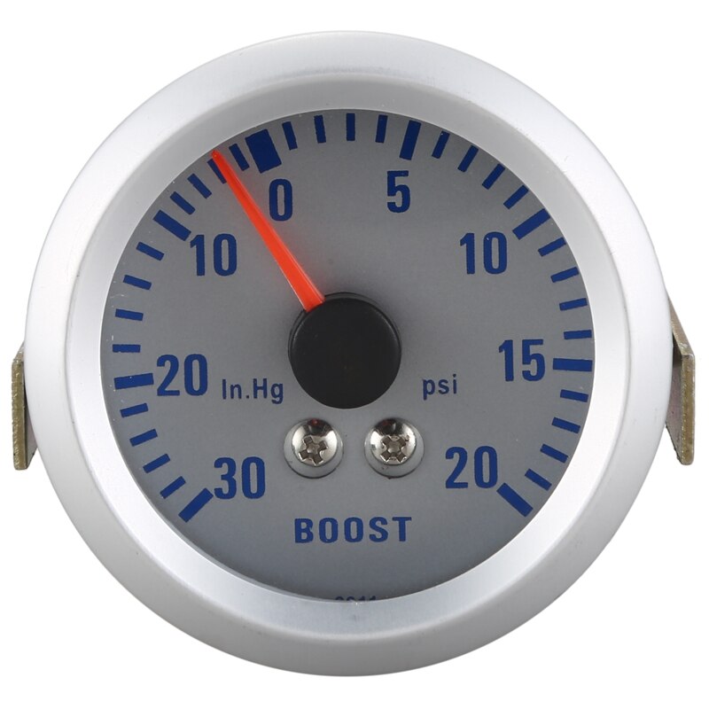 Turbo Boost / Vacuum Gauge Meter for Auto Car 2&quot; 52mm 0~30in.Hg / 0~20PSI Orange Light With Single Gauge Meter Pod Holder