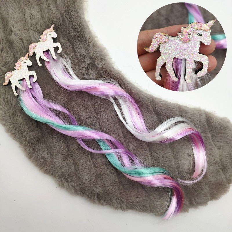 Leuke Meisjes Haarspeld Kind Twist Haar Clip Eenvoudige Barrette Eenhoorn Cartoon Haar Touw Accessoires Kids Pruik Touw Haar Hoofd dragen