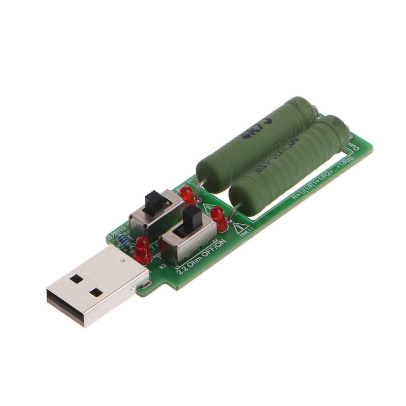 USB Tester Adjustable 3 Current 5V Resistance Tester Resistor Electronic Load w/Switch