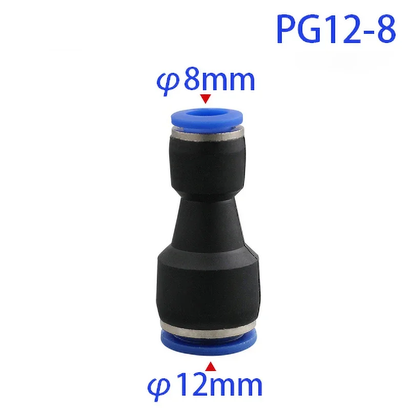 PU Pneumatic Fittings Plastic Connector PG 4mm 6mm 8mm 10/12/14mm 16mmAir water Hose Tube Push in Straight Gas Quick Connectors: Dark Green