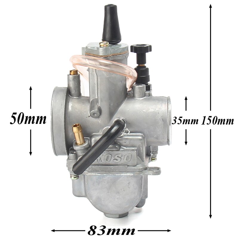 2T 4T Universal Koso Carburador de la motocicleta Carburador 28 30 32 34mm con poder Jet para Racing Moto