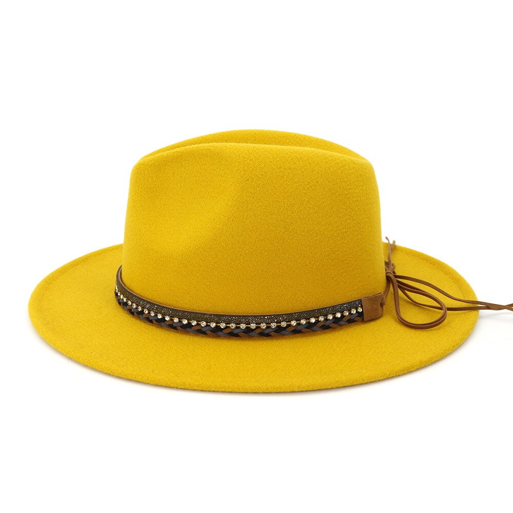 Vrouwen Samenpersbare Wolvilt Outback Herfst Hoed Panama Hoed Brede Rand Met Riem Emmer Hoed Mannen Bob Chapeau Sombrero AD0802