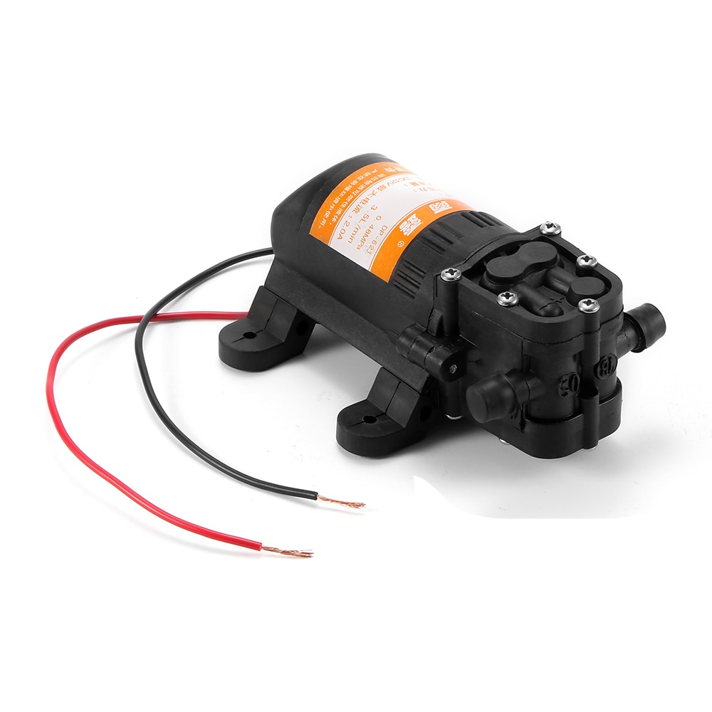 Duurzaam DC 12 v 70PSI 3.5L min Landbouw Elektrische Waterpomp Zwart Micro Hoge Druk Membraanpomp Water Spuit Wasstraat 12 v