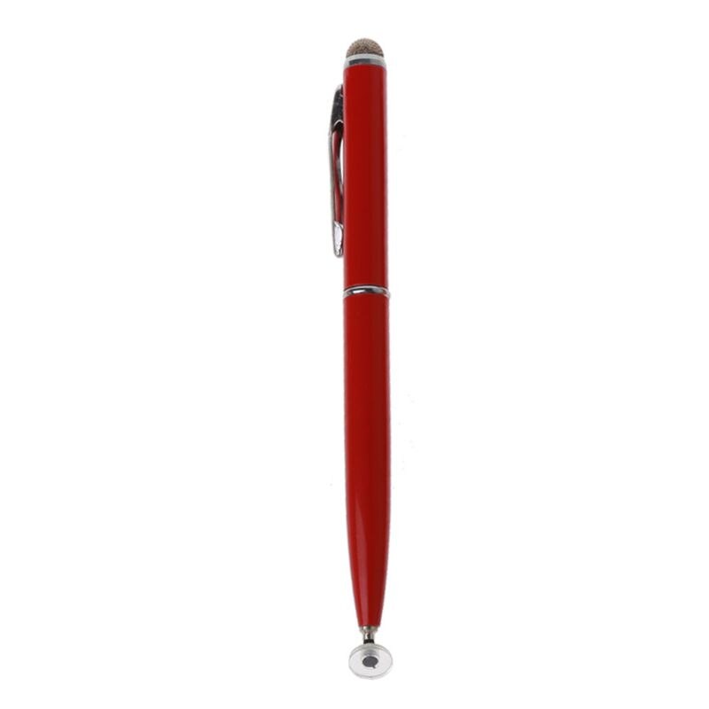 2 in 1 Fiber Metal Tip Stylus Capacitance Pen Screen Touch Drawing Tablet Pen: red