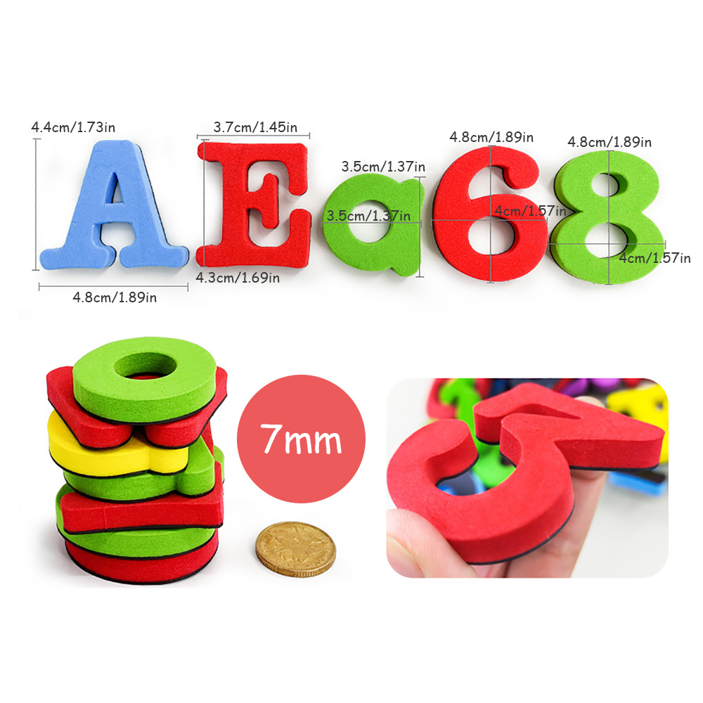 Magnetic Letters Numbers Alphabet ABC 123 Fridge Magnets Plastic Educational Preschool Learning Toy Set Uppercase Lowercase Math