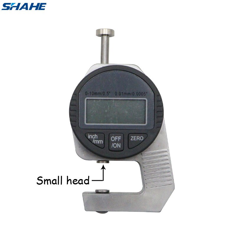 Shahe bærbar mini præcis digital tykkelsesmåler tester mikrometer tykkelse lille hoved 0 - 12.7 mm