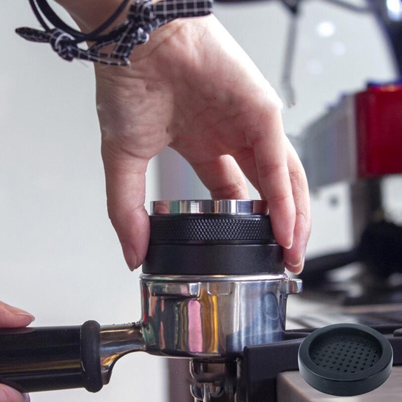 5m kaffedistributører og tukler, dobbelhodet kaffeplater passer til 54mm breville portafilter, med en kaffepute