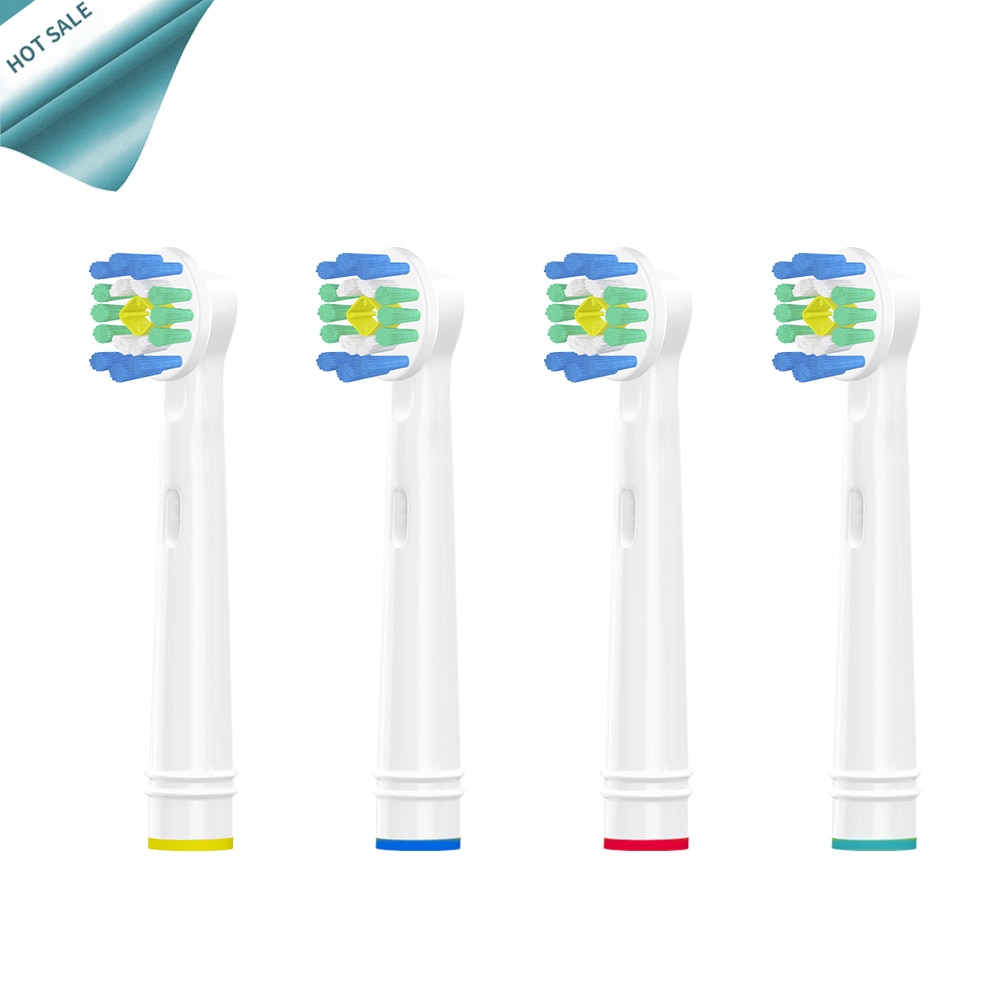4 stuks Opzetborstels Voor Oral-B Elektrische Tandenborstel Care 8875, 8900, 8950, 3D Excel, Plak Control 3D