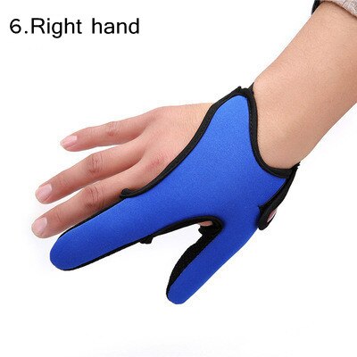 Gants de pêche antidérapants pour pêcheur, protection à doigt unique, pour Surfcasting, outils utiles: Bleu