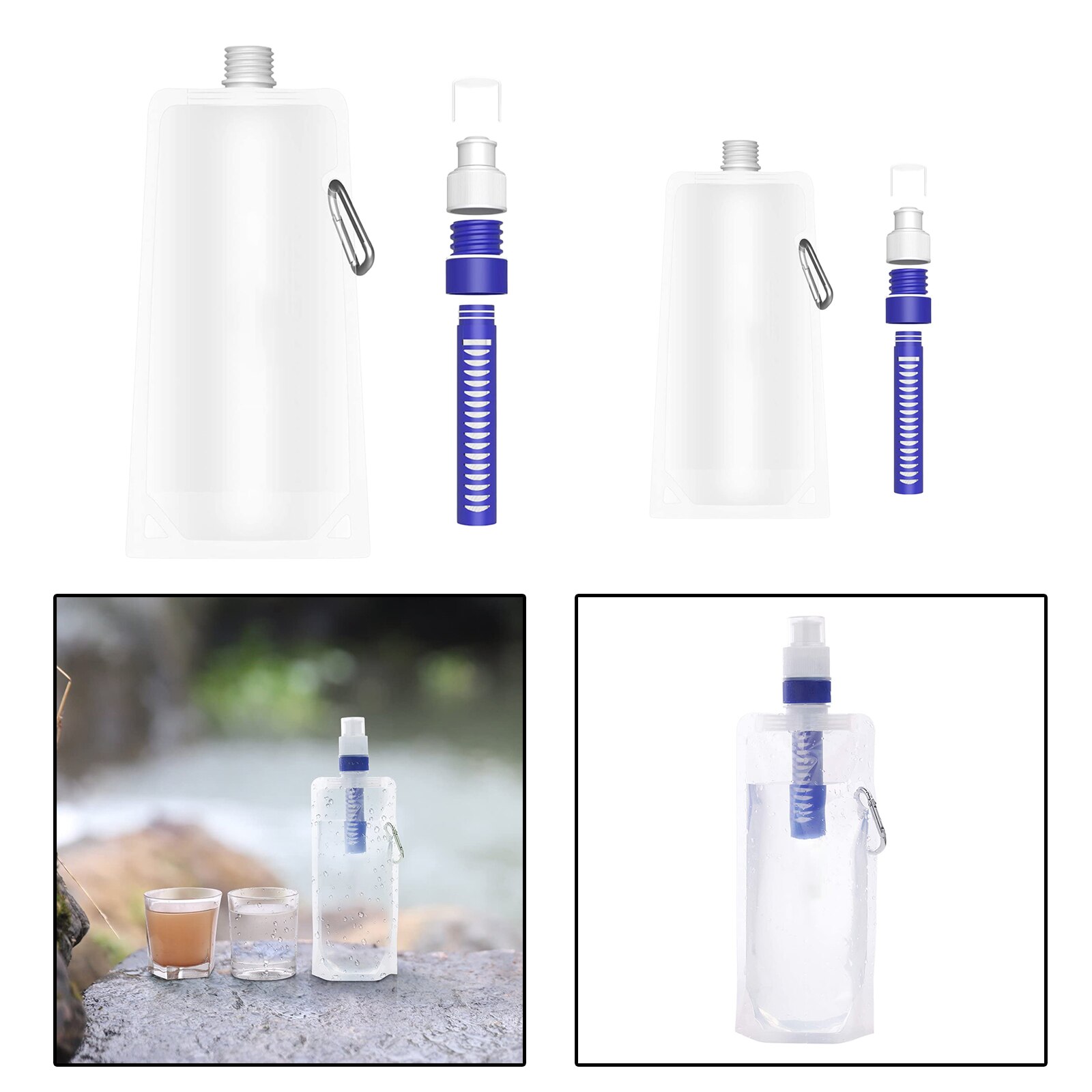 Water Filter Kantines Gefilterd Water Bag Drinken Purifier Voor Camping