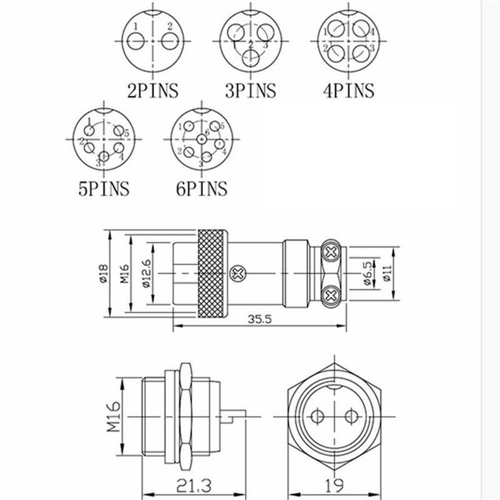 5 stuks  gx12 vrouwelijke en mannelijke connector stekkerdoos metalen luchtvaartstekker 12mm- draads kabelpaneelconnector ronde stekkerdoosconnector