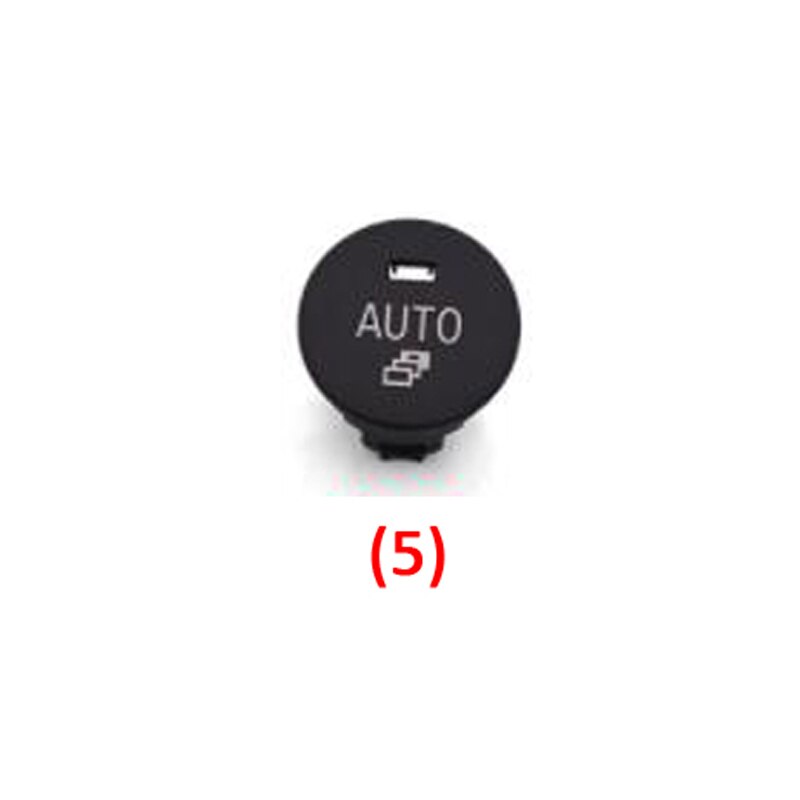 For BMW 5 Series E60 Air Conditioning Panel Switch Button Central Control Knob Cover MAX AUTO OFF REST Seat Ventilation: 5