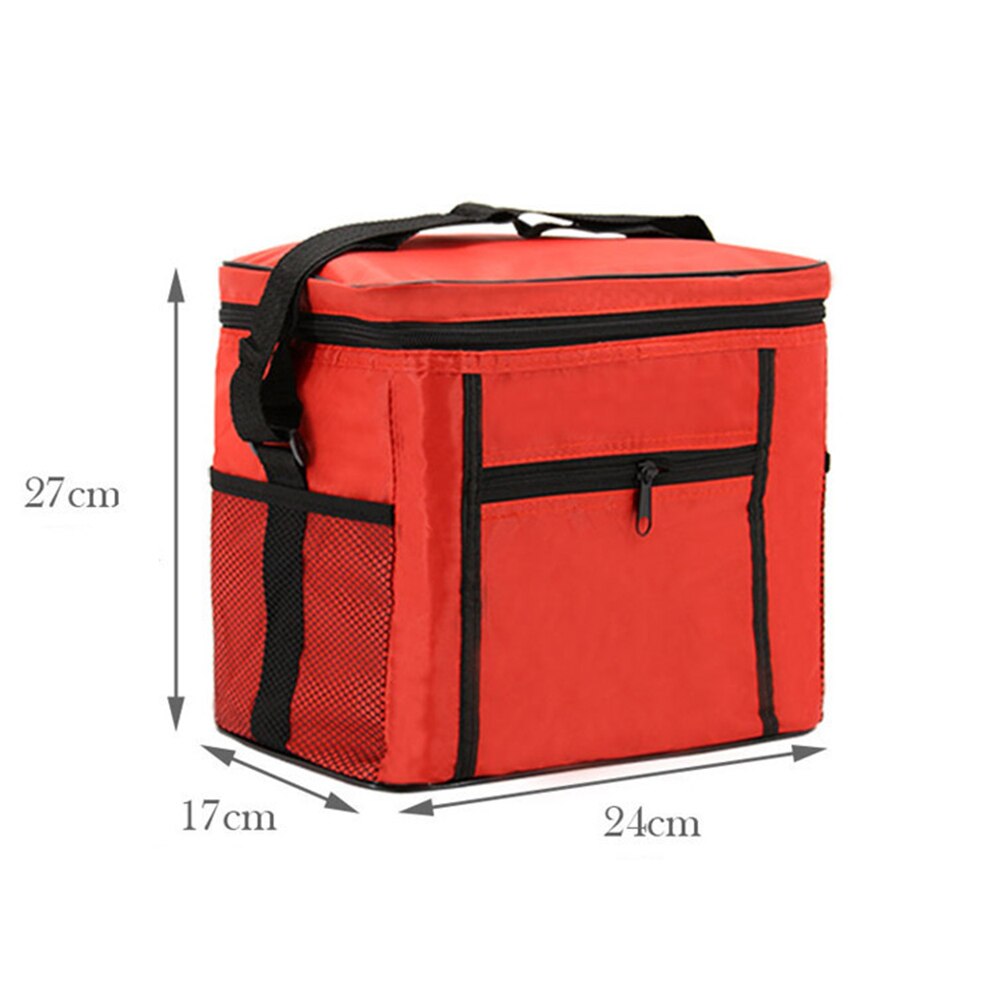 10L Waterproof Oxford Cloth Lunch Bags Portable Outdoor Camping Picnic Insulated Cooler Thermal Bento Case Food Storage Cool Bag
