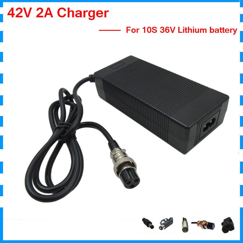 Chargeur 42V-2A pour trottinette électrique, PORT GX16
