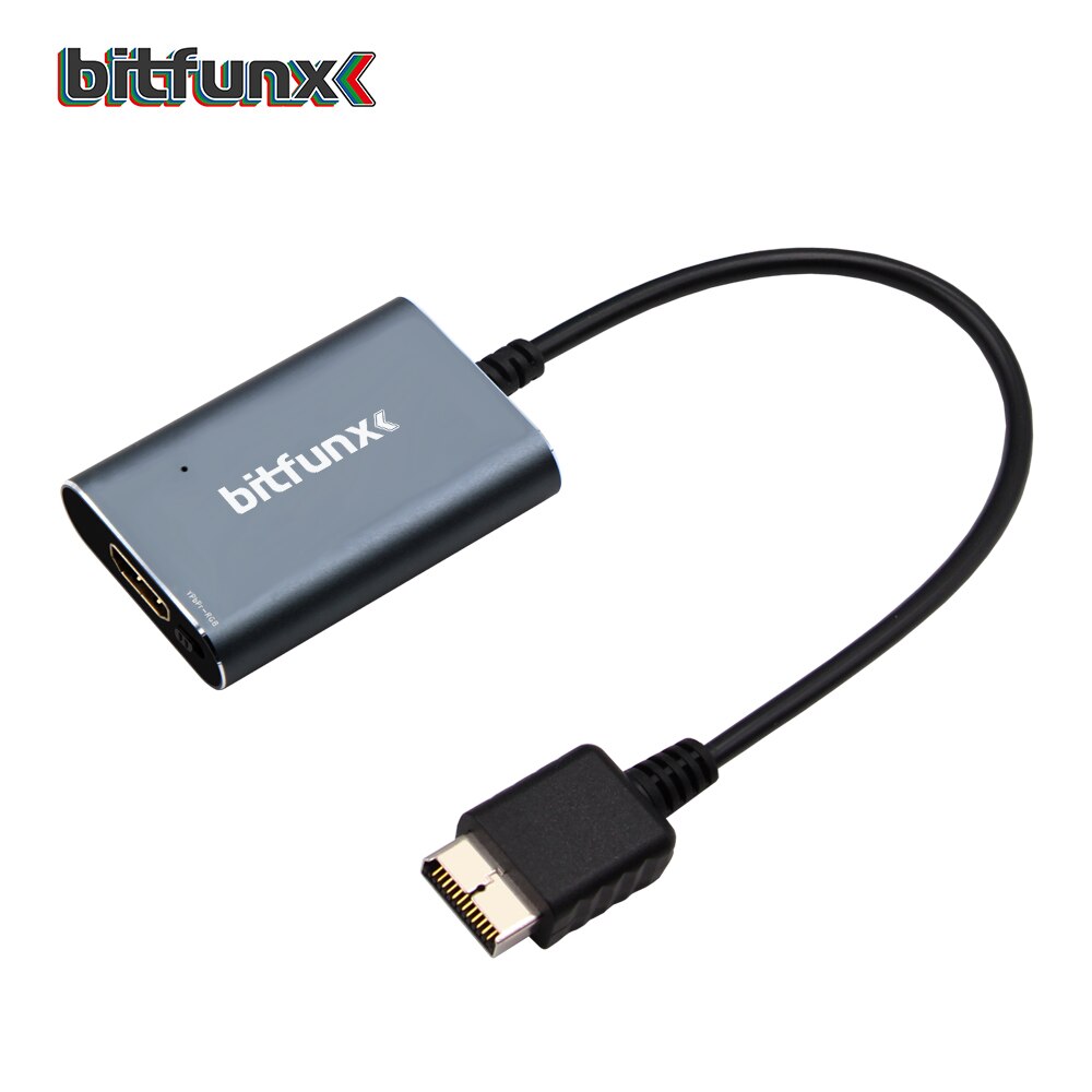 Hdmi-kompatibel adapterledning til sony  ps2 inklusive rgb/komponent switch til tilslutning af et  ps2 to a moderne tv fra bitfunx