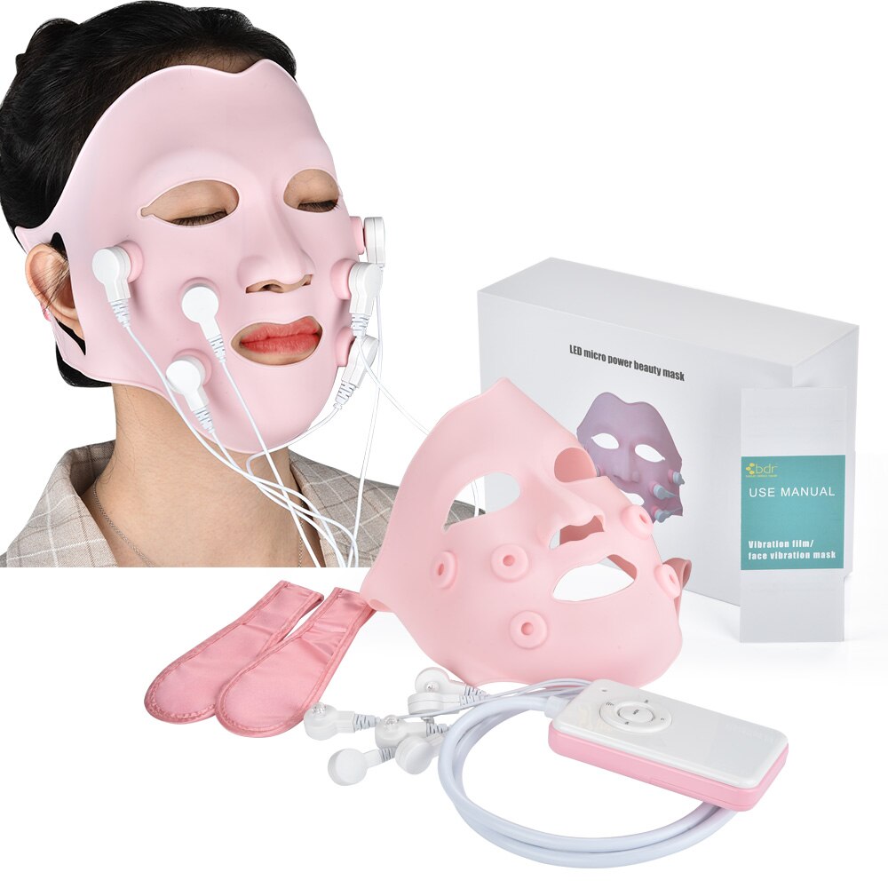 Facial Beauty Red Light Face Therapy LED Vibration Phototherapy Facial Mask Machine Skin Light Therapy Anti Wrinkle Tender Skin