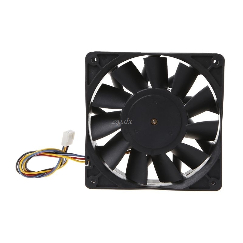 7000RPM Miner Cooling Fan 12038 12V 3A Dual Ball Bearing Brushless 4-Wire PWM Temperature Control Radiator Air Cooler