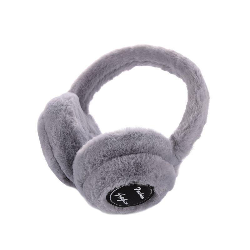 Winter Plush Warm Wireless Bluetooth Headset Ear Cover For Men Women Outdoor Sports Headphones Stylish Stereo Music Earphone: gray
