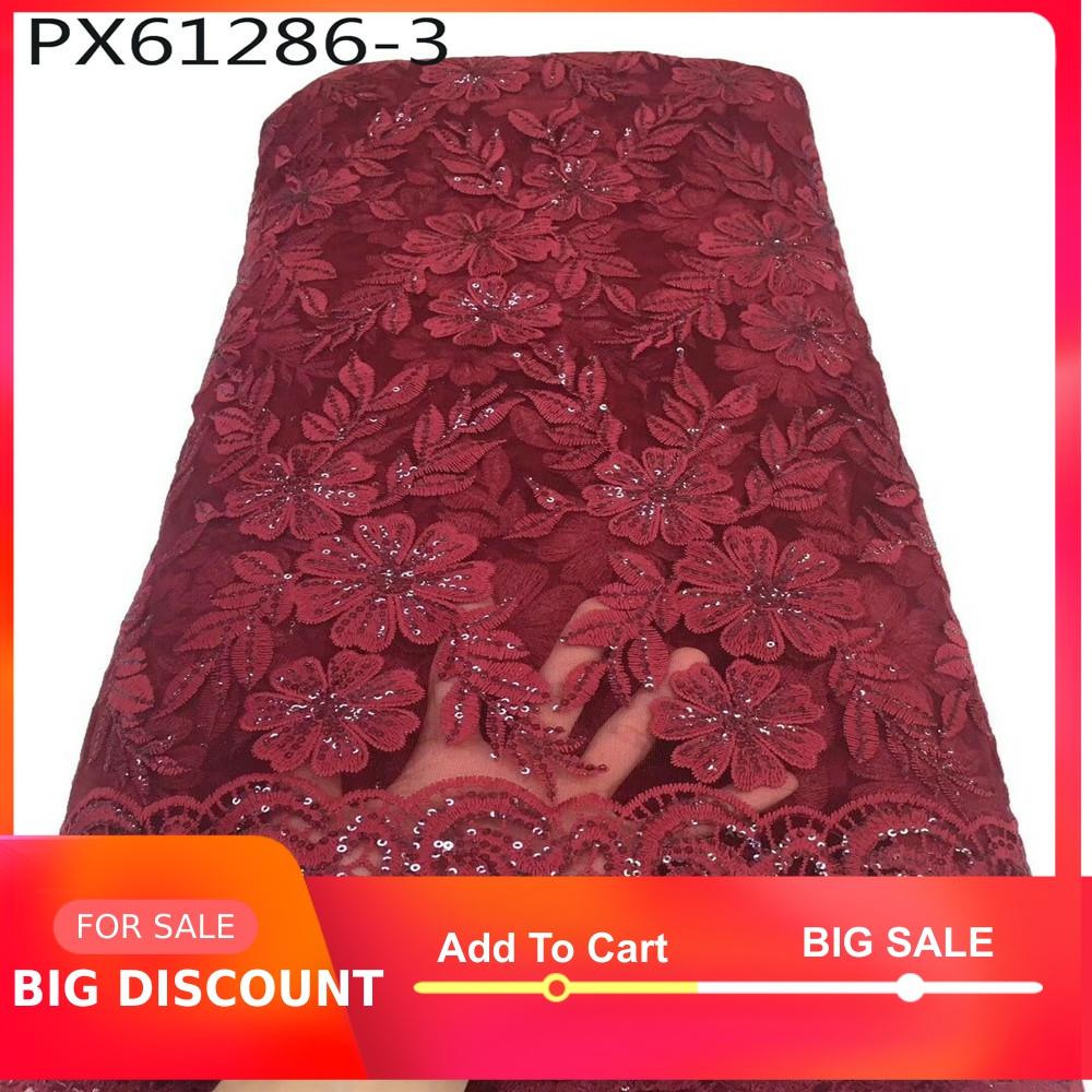 Newest wine color Swiss Cotton Voile Lace Austria Polyester Material Tulle Lace Fabric lady cloth