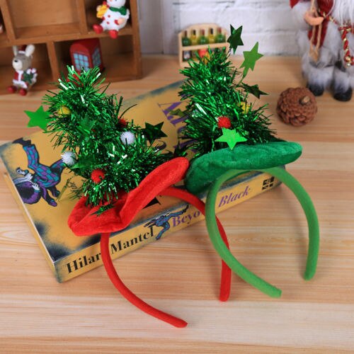 Stylish Christmas Tree Women Girls Cute Headband Hairband Head Band Unique Festival Hair Band Accessories Christmas