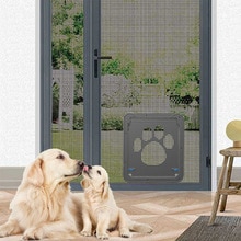 Stevig huisdier hond kat felis dieren hondengat hond-tunnel ingangsframe scherm poort duurzaam raam gaas magneet positie deur
