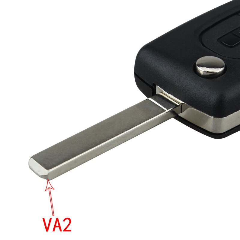2 knapper foldet fjerntliggende nøglecase til citrone  c3 c4 c5 c6 med klinge  va2 med batteriholder  ce0536 genmonteret nøglehuskasse til bil
