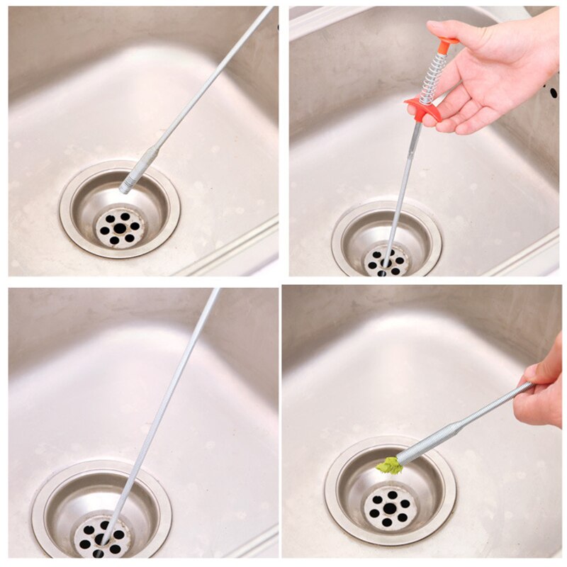 Pinza Flexible para fregadero, 60cm, para recoger tuberías, filtro de alcantarillado, limpiador, fregadero, alcantarillado, pinzas de basura, utensilios para el baño