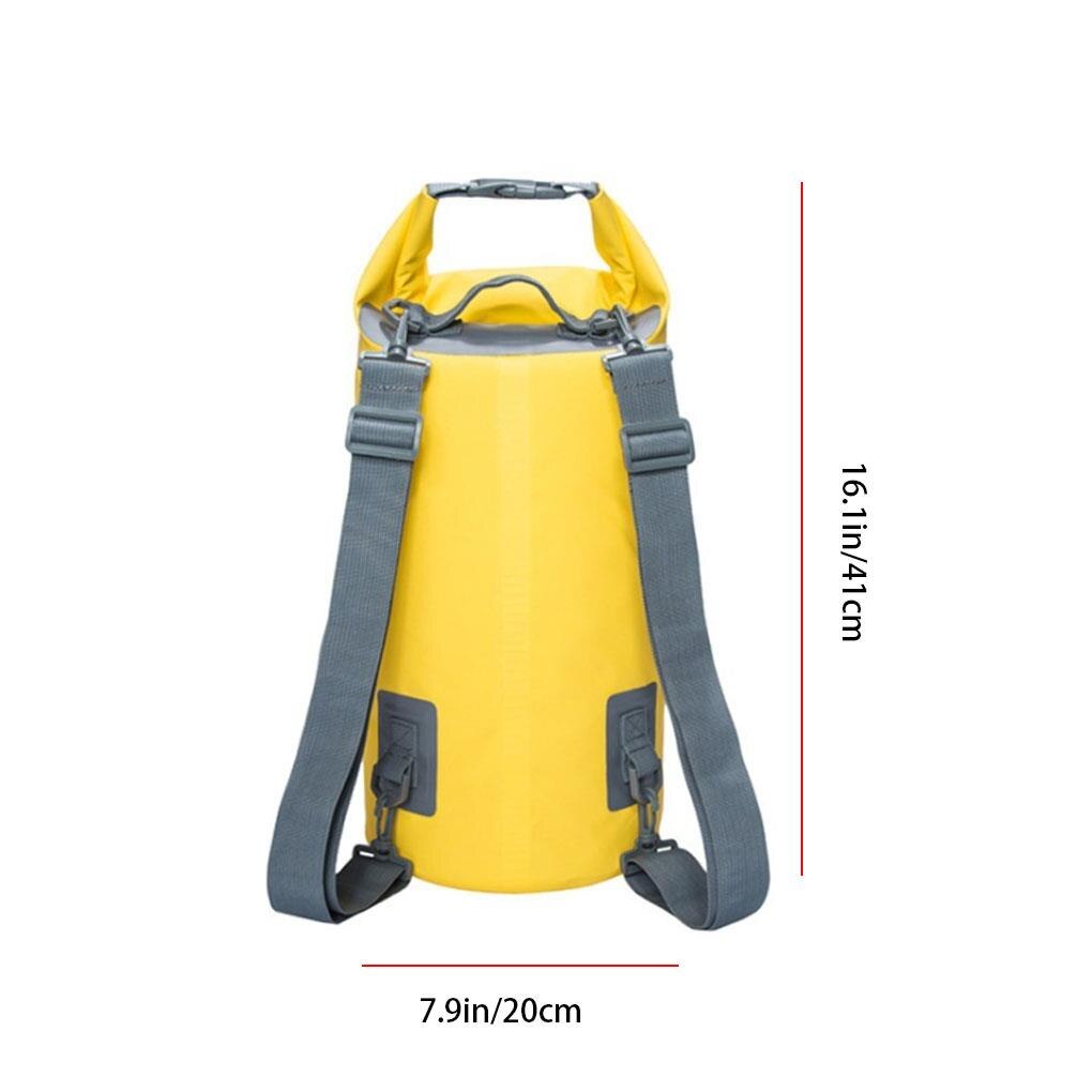 PVC Bag Waterproof Beach Swim Backpack Bucket Pouch for Kayaking Boating Fishing: Yellow 10L