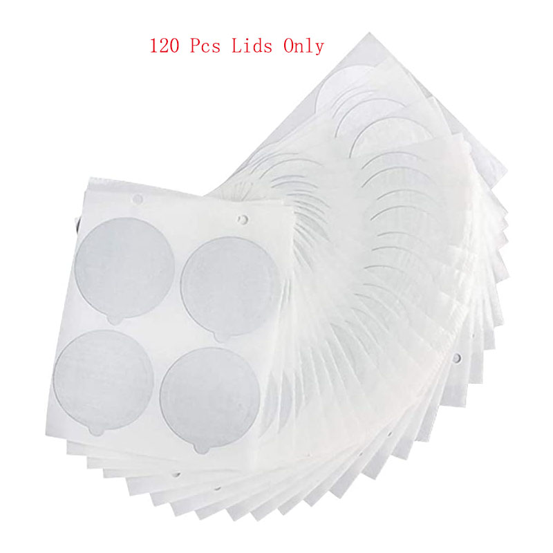 reusable for Nespresso coffee capsules stainless steel with disposable aluminum seals easy to clean reusable cup body: 120 Pcs Lids Only