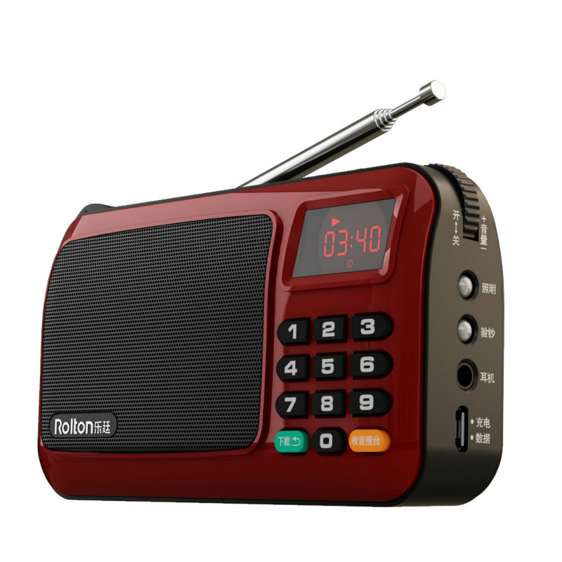 Rolton W405 Mini Fm Radio Speaker Music Player Tf Card Usb Voor Pc Ipod Telefoon Met Led Display