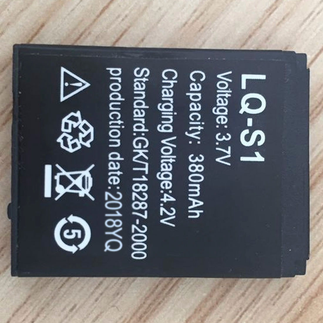 1 Uds inteligente pilas para reloj LQ-S1 3,7 V 380mAh batería recargable de polímero de litio para reloj inteligente DZ09 QW09 W8 A1 V8 X6