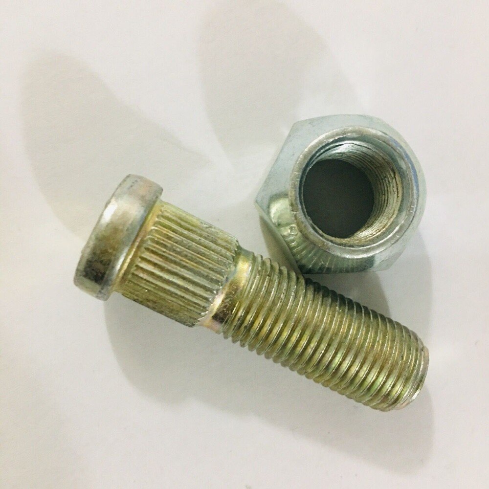 EGO TRAILER Pack of 12pcs 1/2-20 UNF Wheel Studs And Nuts For Trailer Suspension Hubs